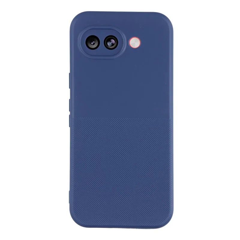 For Google Pixel 10a Phone Case Dotted Texture Fiber Lining TPU Shockproof Cover (Precise Cutouts) - Blue