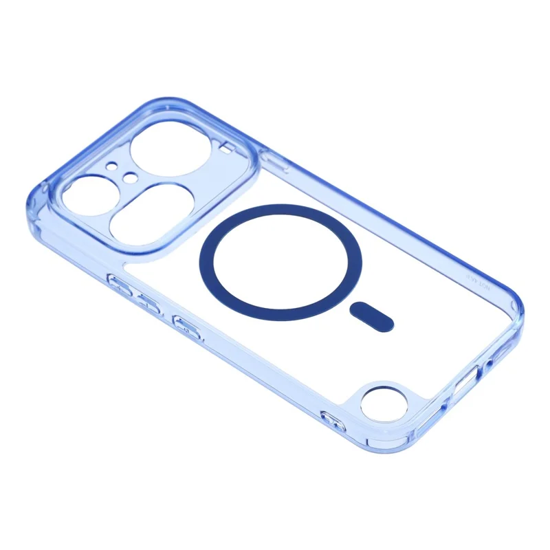 Funda magnética para Nothing Phone (4a) Pro Transparente PC + TPU Protector trasero resistente a golpes - Azul transparente