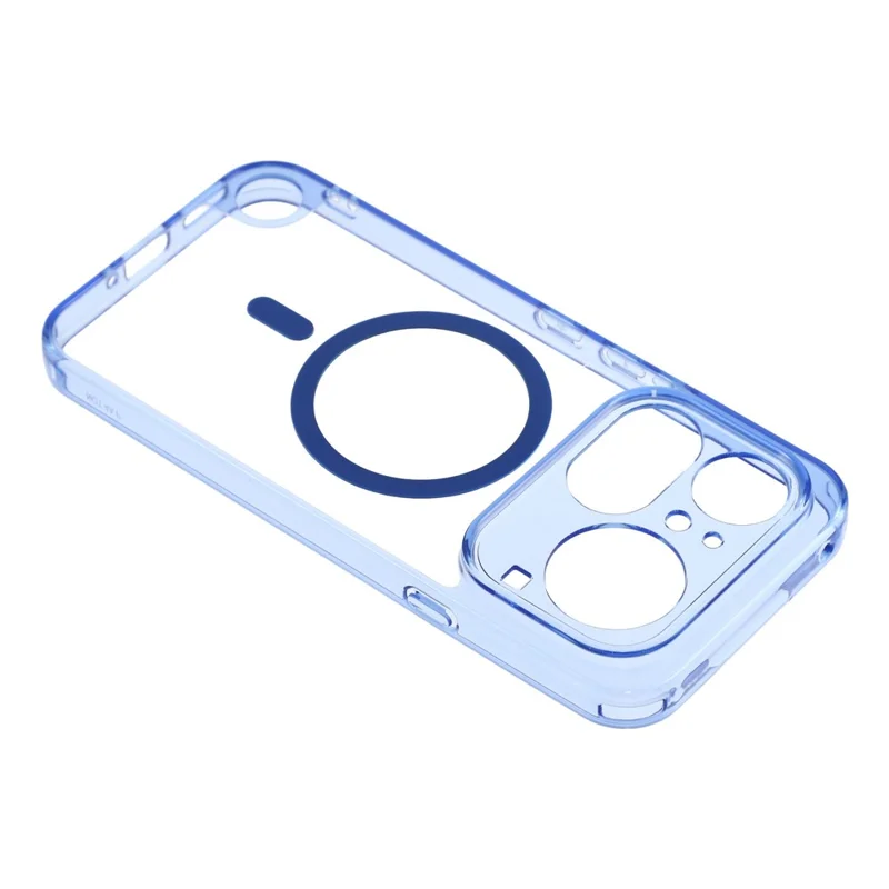Funda magnética para Nothing Phone (4a) Pro Transparente PC + TPU Protector trasero resistente a golpes - Azul transparente