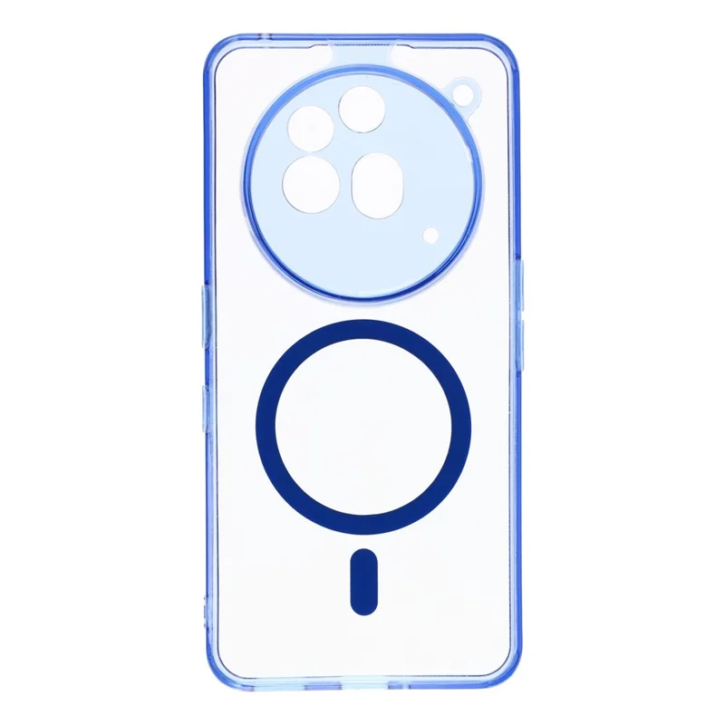 Funda magnética para Nothing Phone (3a) Pro Transparente PC + TPU Carcasa trasera resistente a golpes - Azul transparente