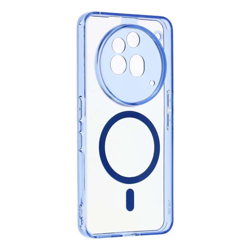 Funda magnética para Nothing Phone (3a) Pro Transparente PC + TPU Carcasa trasera resistente a golpes - Azul transparente