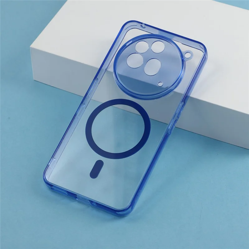 Funda magnética para Nothing Phone (3a) Pro Transparente PC + TPU Carcasa trasera resistente a golpes - Azul transparente