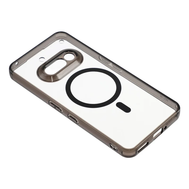 For Nothing Phone (3a) Magnetic Case Clear PC + TPU Shockproof Phone Back Cover - Transparent Black