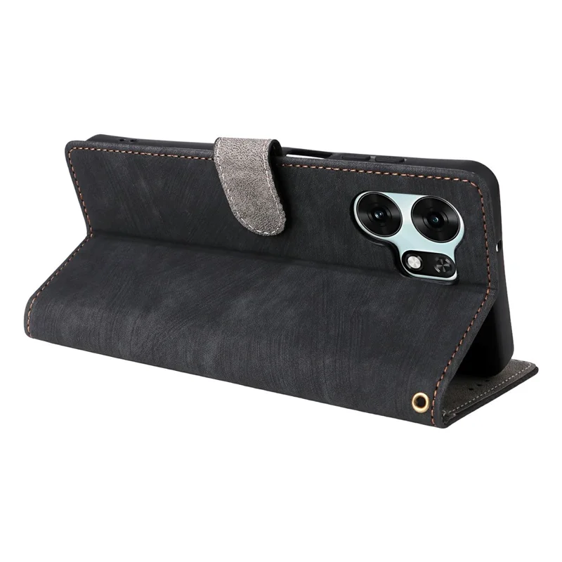 For Honor X6d 5G / Play 60A 5G Case Wallet RFID Blocking PU Leather Phone Cover Stand with Strap - Black