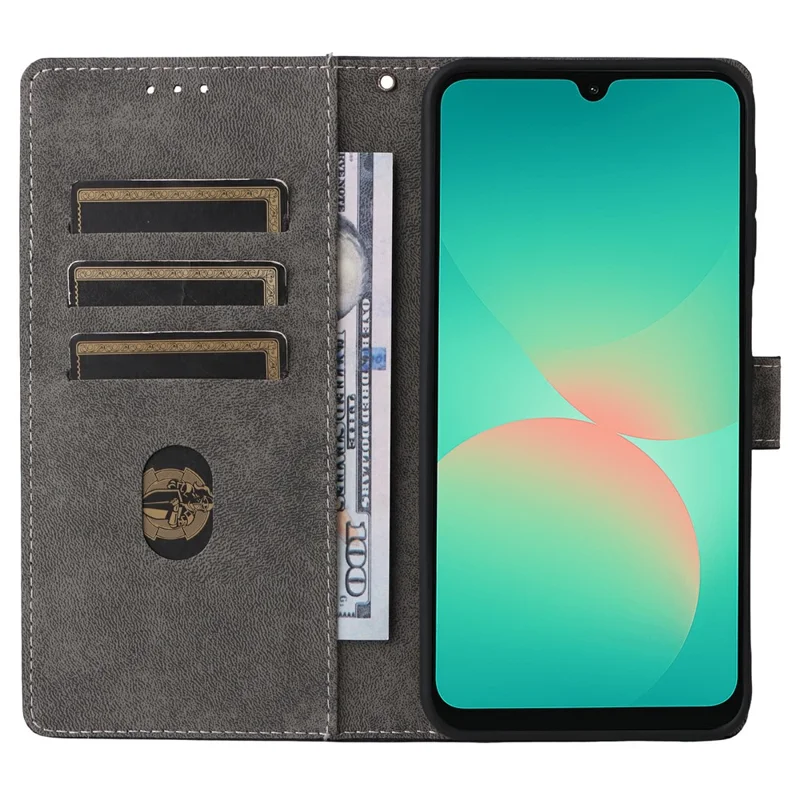 Capa Carteira para Samsung Galaxy A27 com Bloqueio RFID, Capa de Couro PU, Suporte com Alça - Preto