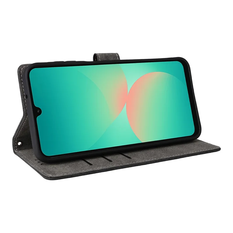 Capa Carteira para Samsung Galaxy A27 com Bloqueio RFID, Capa de Couro PU, Suporte com Alça - Preto