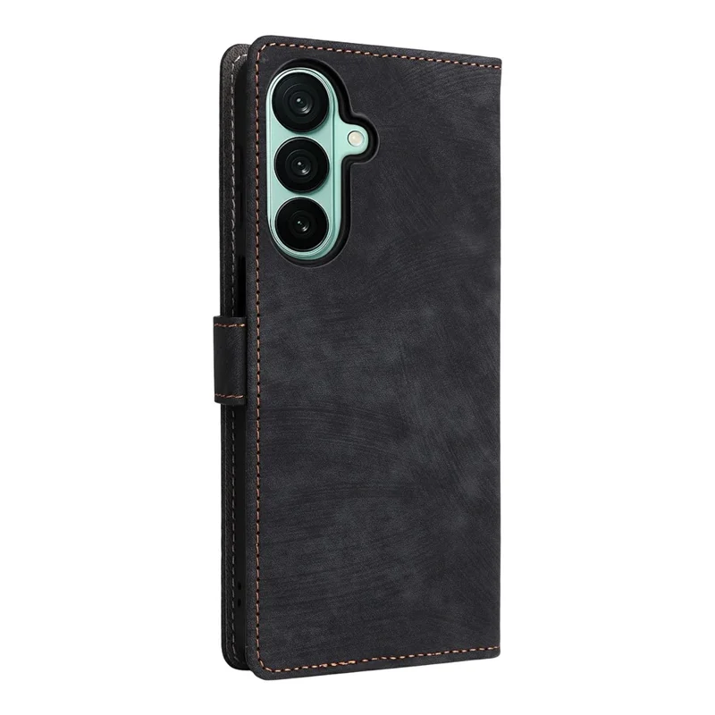 Capa Carteira para Samsung Galaxy A27 com Bloqueio RFID, Capa de Couro PU, Suporte com Alça - Preto