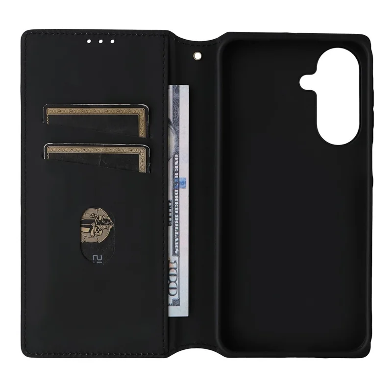 Capa Carteira para Samsung Galaxy A27 com Estampa de Losango em Couro PU - Prata