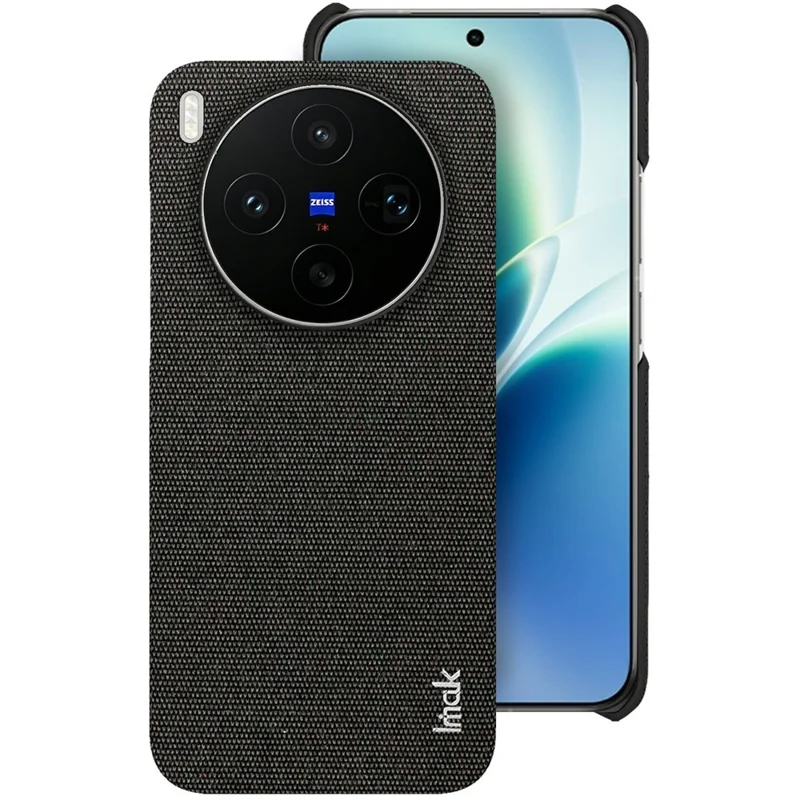 IMAK Ruiyi Series for vivo X300s 5G Case Fabric Texture Leather + PC Phone Back Cover - Black