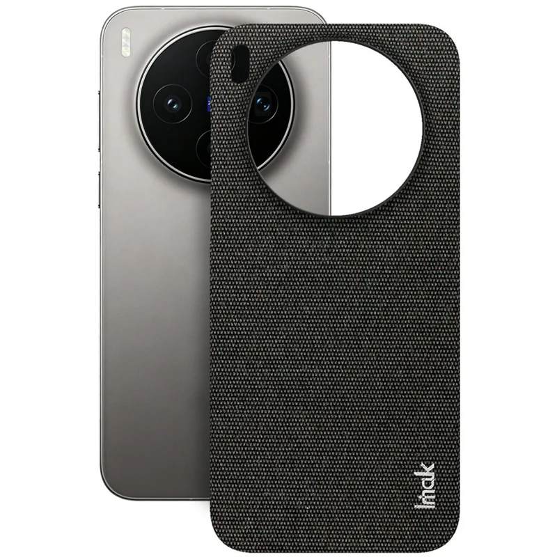 IMAK Ruiyi Series for vivo X300s 5G Case Fabric Texture Leather + PC Phone Back Cover - Black