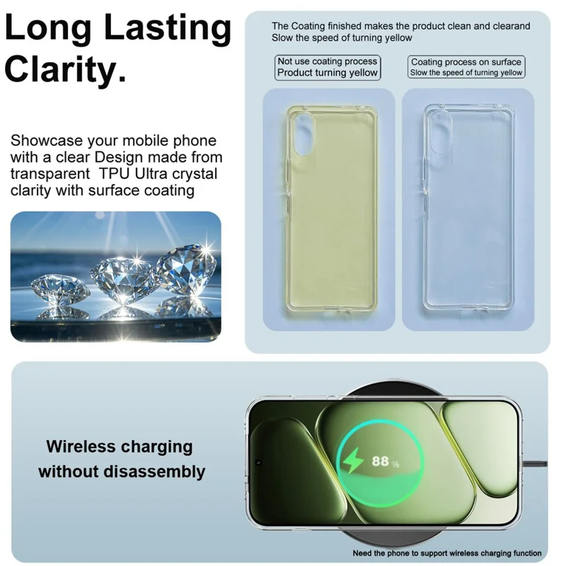 IMAK UX-10 Series For OnePlus Nord 6 5G Phone Case Soft TPU Mobile Back Cover - Transparent