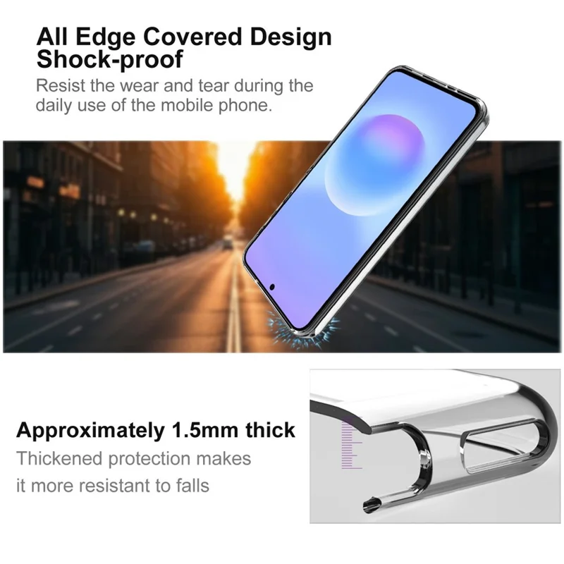 Capa Traseira Móvel Transparente IMAK UX-10 Série para Samsung Galaxy A27 Capa Macia TPU