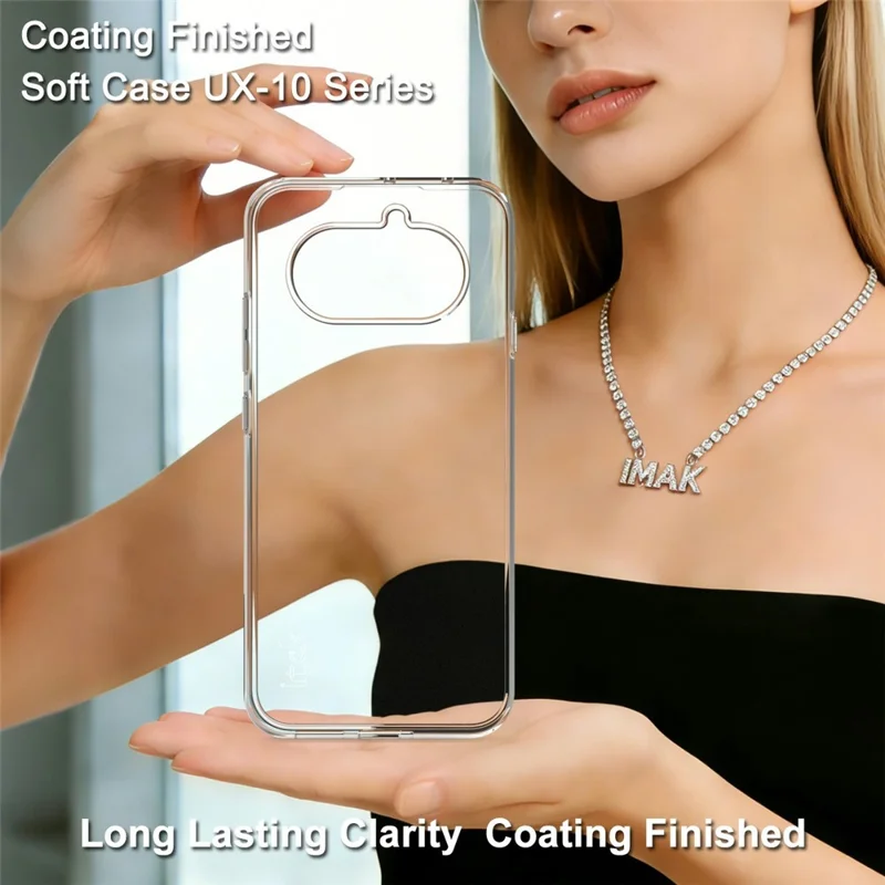 IMAK UX-10 Series Para Nothing Phone (4a) Capa Traseira para Telemóvel Transparente em TPU Macio - Transparente