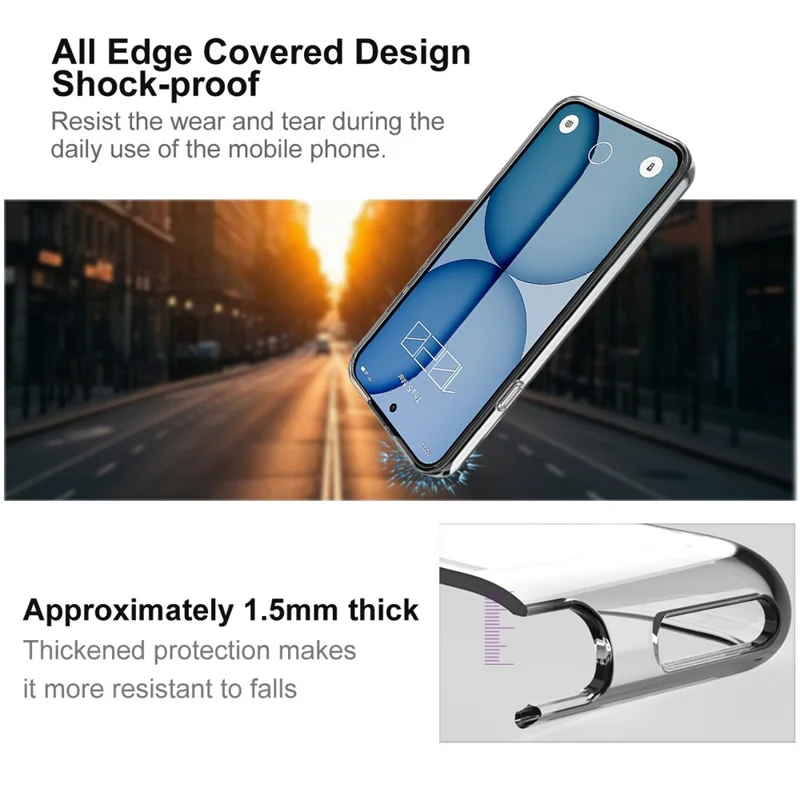 IMAK UX-10 Series Para Nothing Phone (4a) Capa Traseira para Telemóvel Transparente em TPU Macio - Transparente