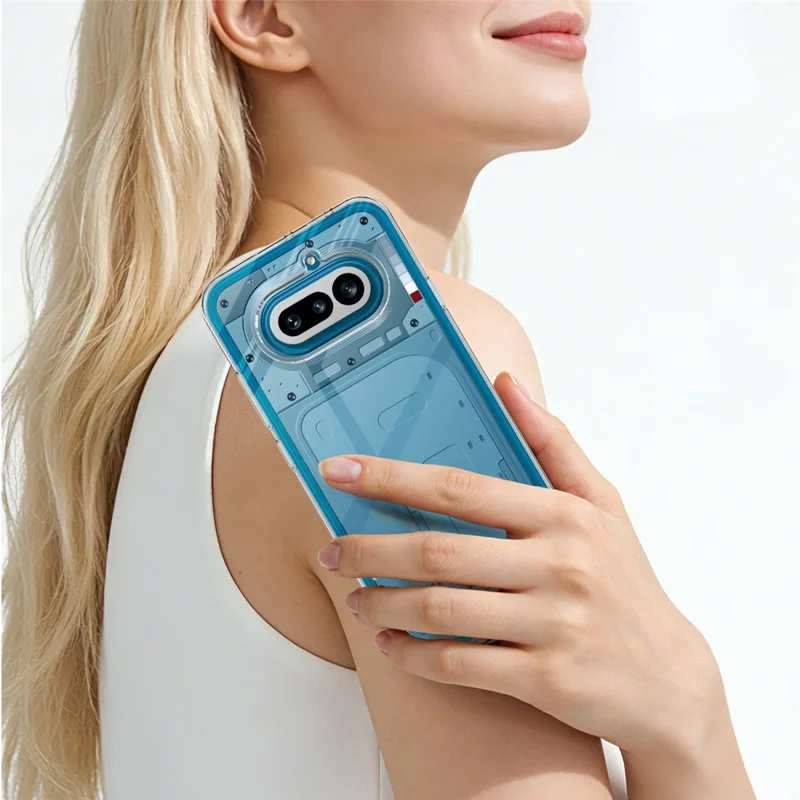 IMAK UX-10 Series Para Nothing Phone (4a) Capa Traseira para Telemóvel Transparente em TPU Macio - Transparente