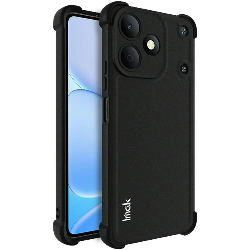 IMAK für Realme Note 80 4G Hülle TPU Handyhülle Airbag Stoßfest Schutz – Matt Schwarz