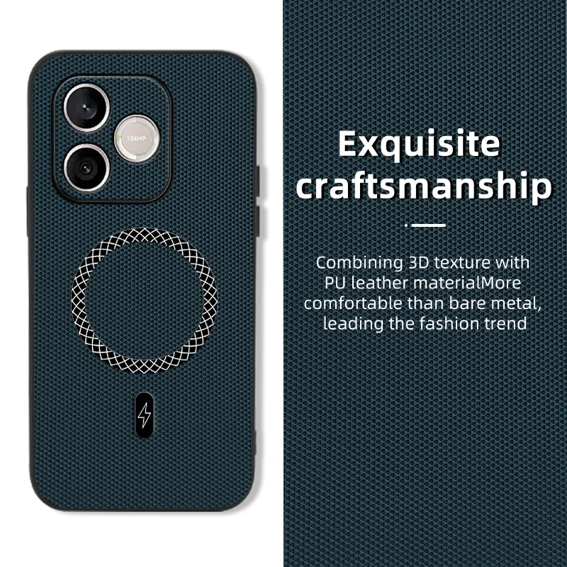 For Honor 600 Lite 5G Case Triangle Texture PU Leather Shockproof Ultra Thin Cover - Blue