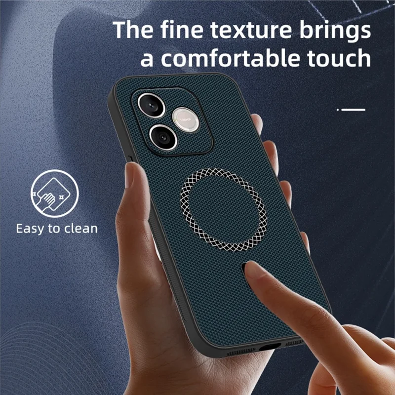 For Honor 600 Lite 5G Case Triangle Texture PU Leather Shockproof Ultra Thin Cover - Blue
