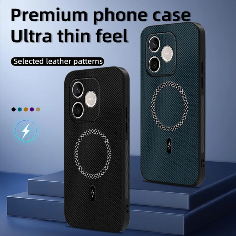 For Honor 600 Lite 5G Case Triangle Texture PU Leather Shockproof Ultra Thin Cover - Blue