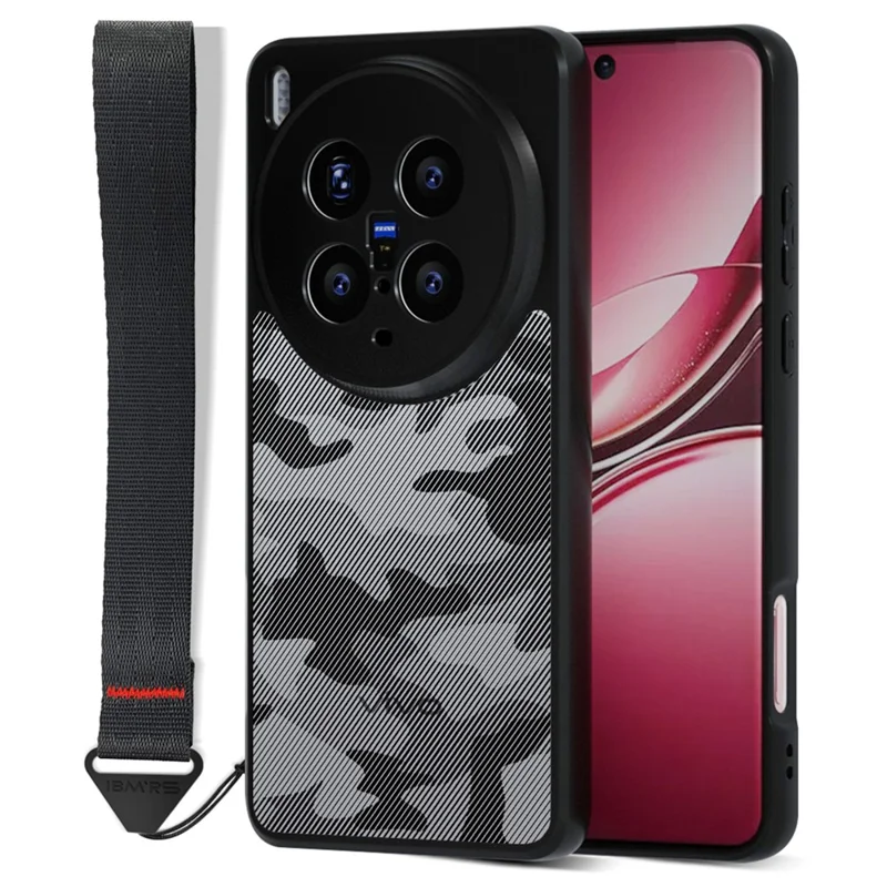 IBMRS for vivo X300 5G Mobile Cover Soft TPU + Hard PC Case with Wrist Strap (Precision Cutouts) - Artistic Camouflage