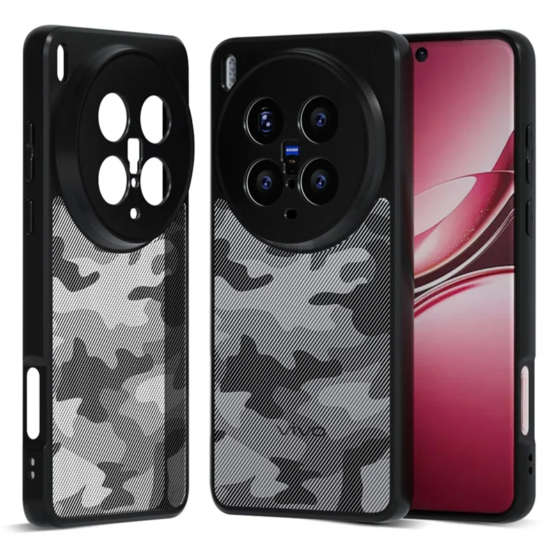 IBMRS for vivo X300 5G Mobile Cover Soft TPU + Hard PC Case with Wrist Strap (Precision Cutouts) - Artistic Camouflage