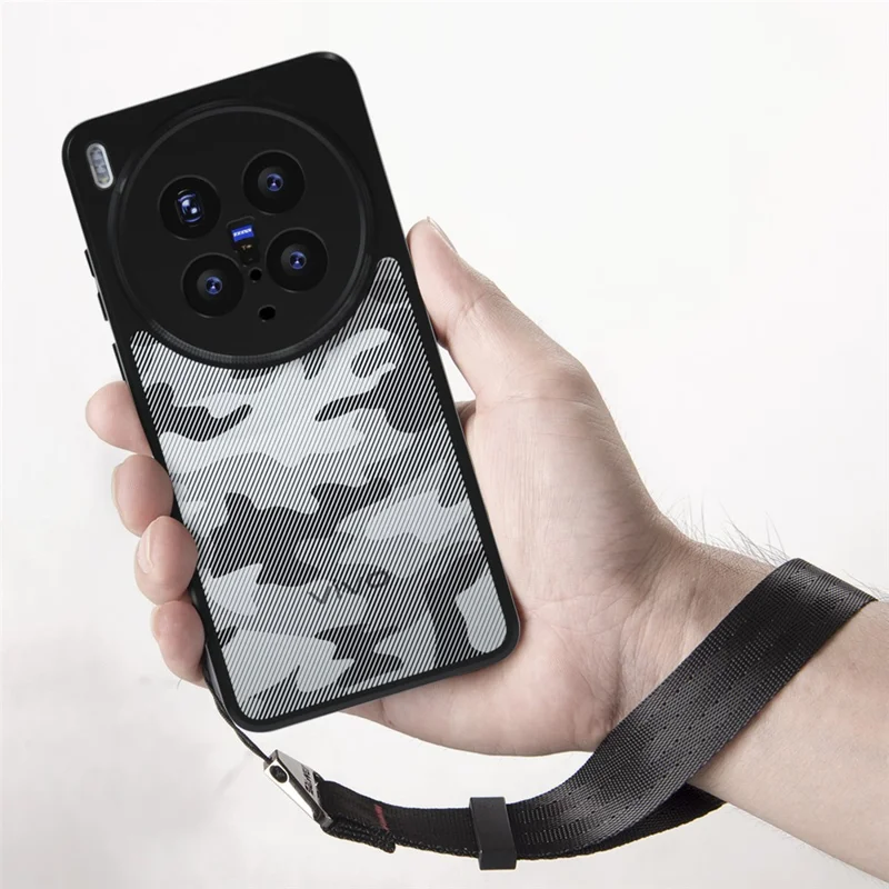 IBMRS for vivo X300 5G Mobile Cover Soft TPU + Hard PC Case with Wrist Strap (Precision Cutouts) - Artistic Camouflage