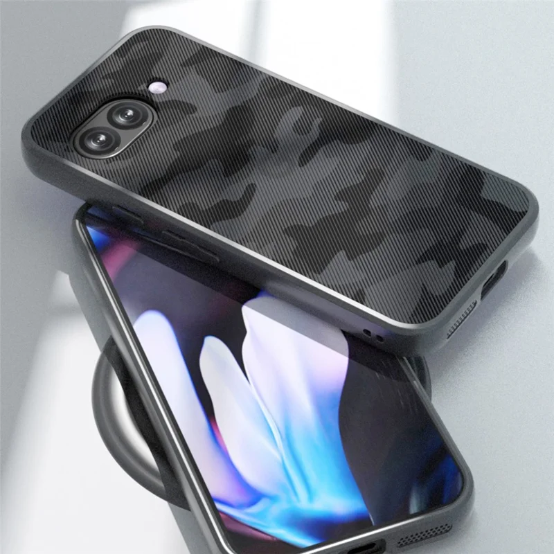 IBMRS for Google Pixel 9a Mobile Cover Soft TPU + Hard PC Case with Wrist Strap (Precision Cutouts) - Artistic Camouflage