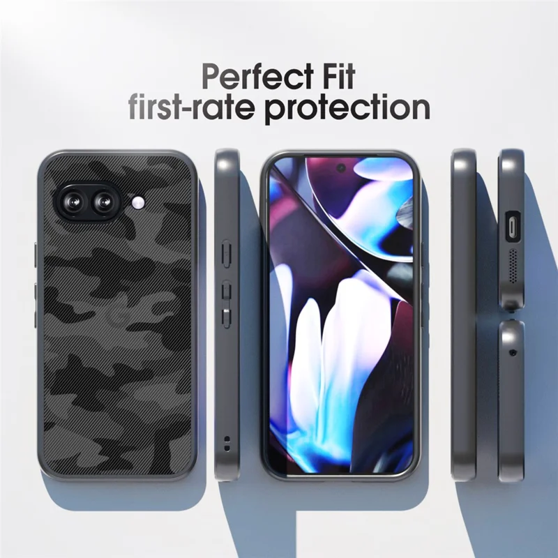 IBMRS for Google Pixel 9a Mobile Cover Soft TPU + Hard PC Case with Wrist Strap (Precision Cutouts) - Artistic Camouflage