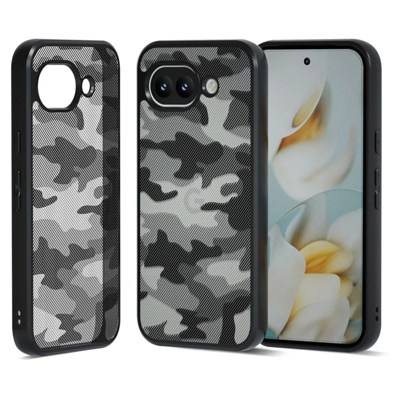 IBMRS for Google Pixel 10a Mobile Cover Soft TPU + Hard PC Case with Wrist Strap (Precision Cutouts) - Artistic Camouflage