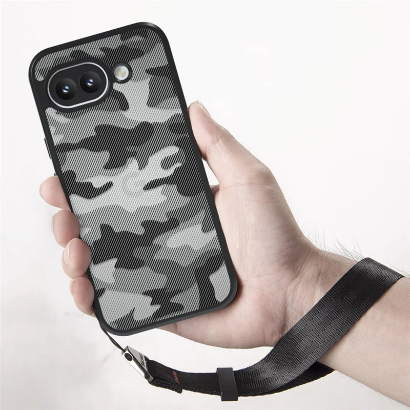 IBMRS for Google Pixel 10a Mobile Cover Soft TPU + Hard PC Case with Wrist Strap (Precision Cutouts) - Artistic Camouflage