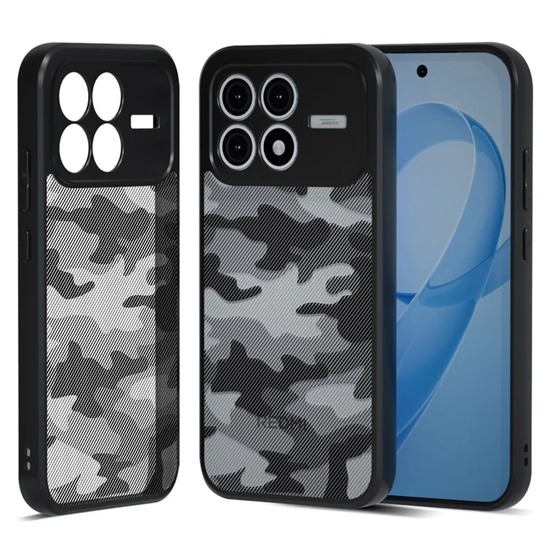IBMRS for Xiaomi Poco F8 Pro Mobile Cover Soft TPU + Hard PC Case with Wrist Strap (Precision Cutouts) - Artistic Camouflage