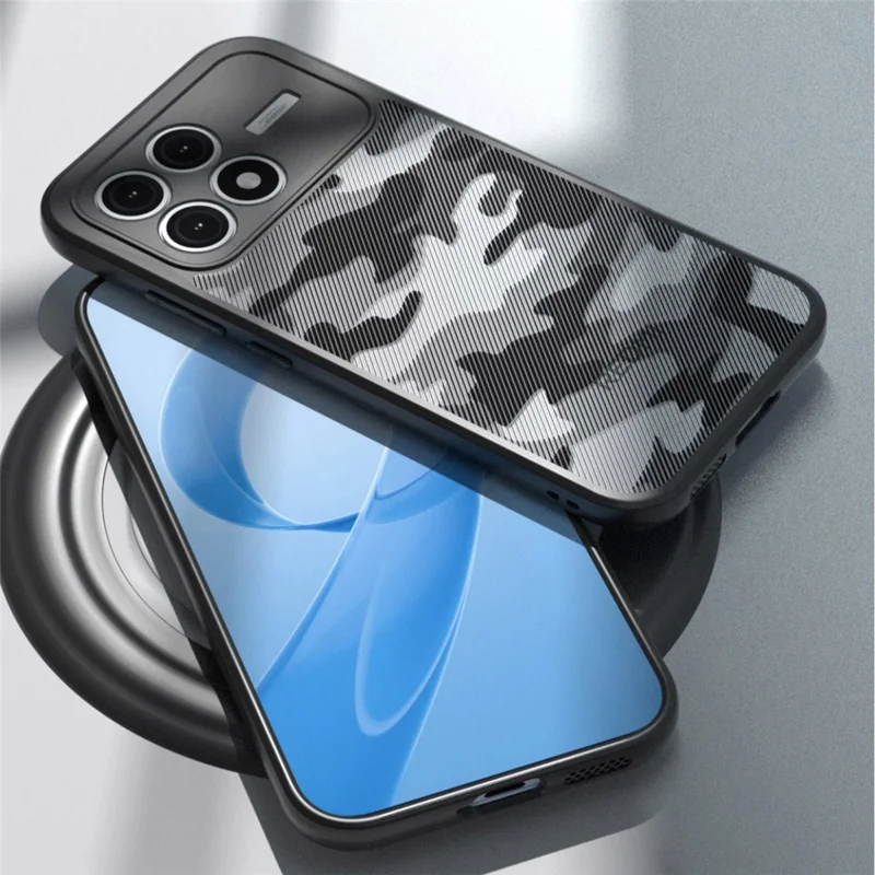 IBMRS for Xiaomi Poco F8 Pro Mobile Cover Soft TPU + Hard PC Case with Wrist Strap (Precision Cutouts) - Artistic Camouflage