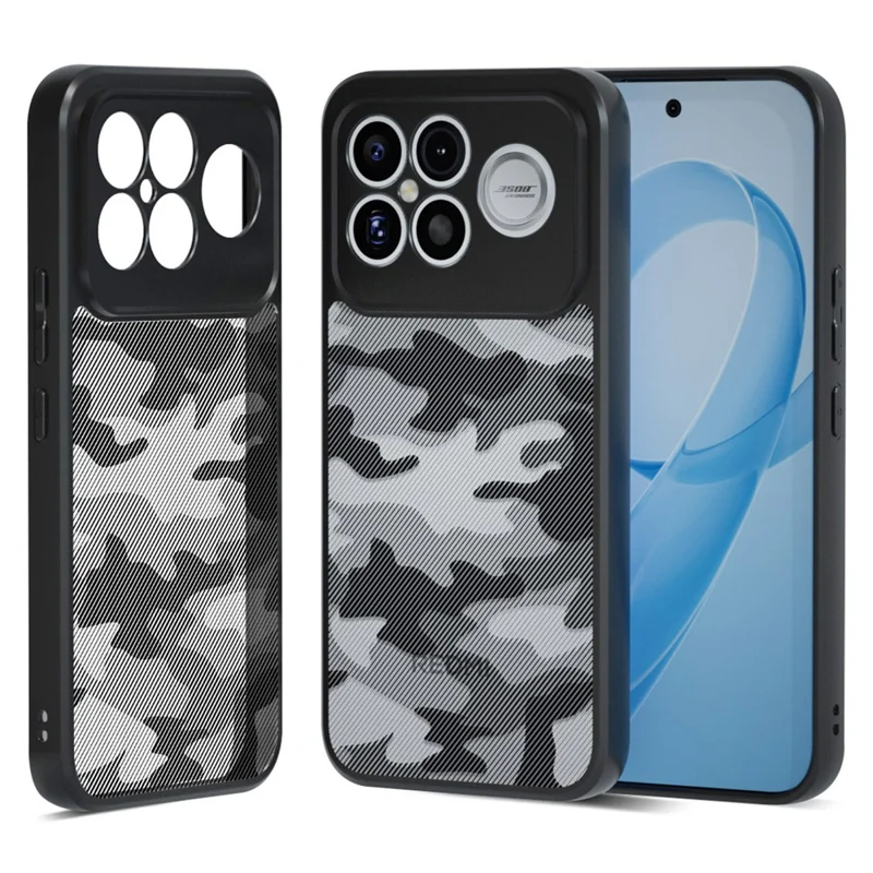 IBMRS for Xiaomi Poco F8 Ultra Mobile Cover Soft TPU + Hard PC Case with Wrist Strap (Precision Cutouts) - Artistic Camouflage