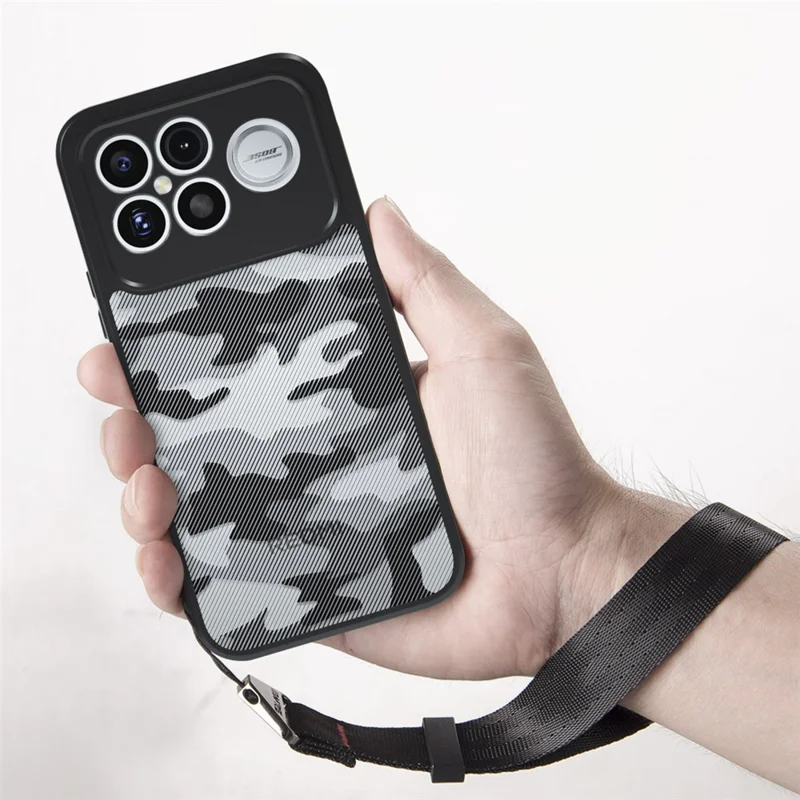 IBMRS for Xiaomi Poco F8 Ultra Mobile Cover Soft TPU + Hard PC Case with Wrist Strap (Precision Cutouts) - Artistic Camouflage