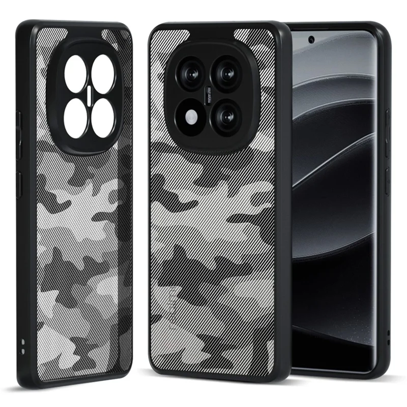 IBMRS for Xiaomi Redmi Note 15 Pro 5G (Global) Mobile Cover Soft TPU + Hard PC Case with Wrist Strap (Precision Cutouts) - Artistic Camouflage