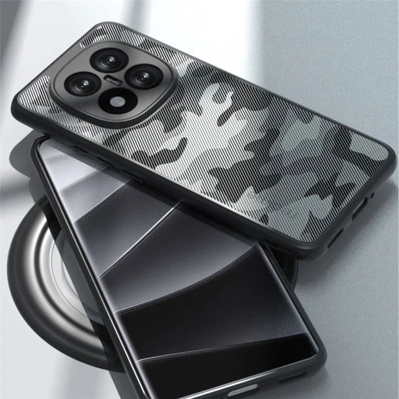 IBMRS for Xiaomi Redmi Note 15 Pro 5G (Global) Mobile Cover Soft TPU + Hard PC Case with Wrist Strap (Precision Cutouts) - Artistic Camouflage