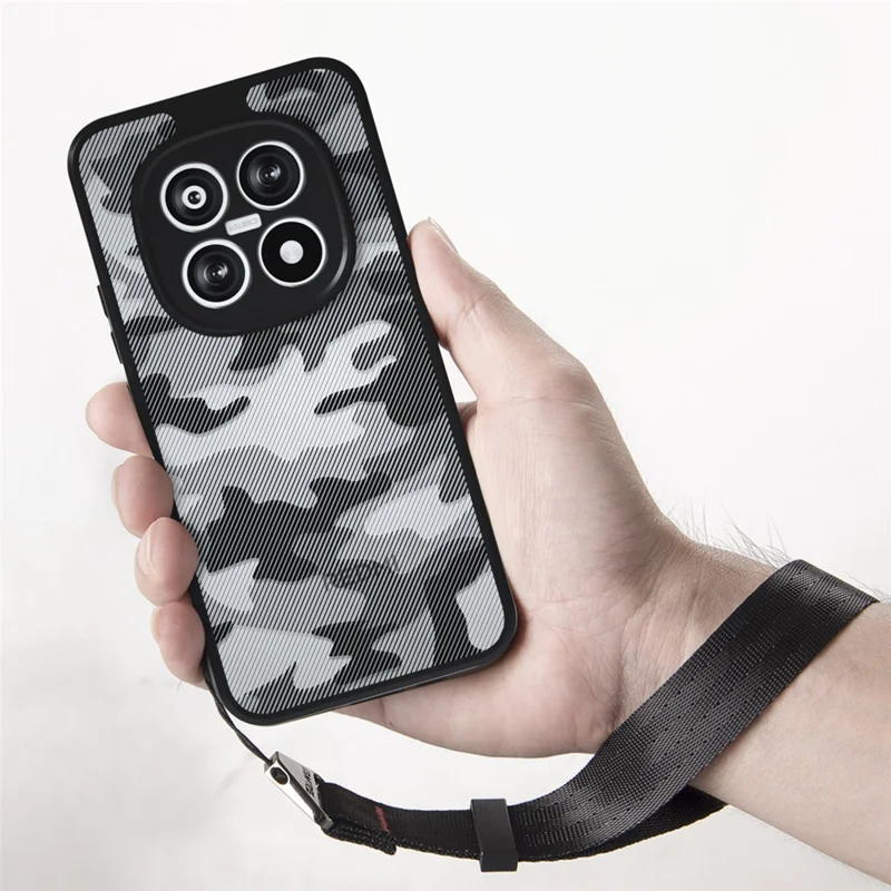 IBMRS for Xiaomi Redmi Note 15 4G (Global) Mobile Cover Soft TPU + Hard PC Case with Wrist Strap (Precision Cutouts) - Artistic Camouflage