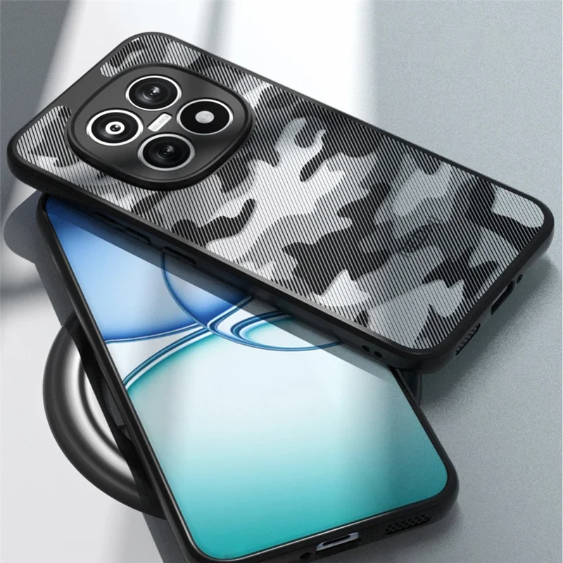 IBMRS for Xiaomi Redmi Note 15 4G (Global) Mobile Cover Soft TPU + Hard PC Case with Wrist Strap (Precision Cutouts) - Artistic Camouflage