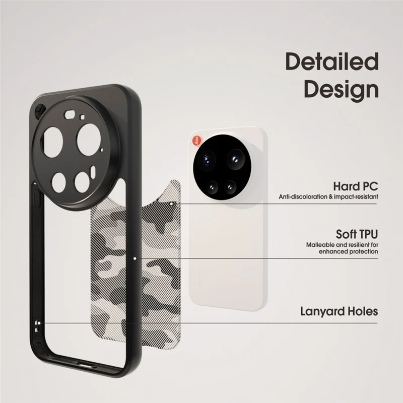 IBMRS til Xiaomi 17 Ultra 5G Mobil Dæksel, blødt TPU + hårdt PC-etui med håndbånd (præcise udskæringer) - Kunstnerisk camouflage