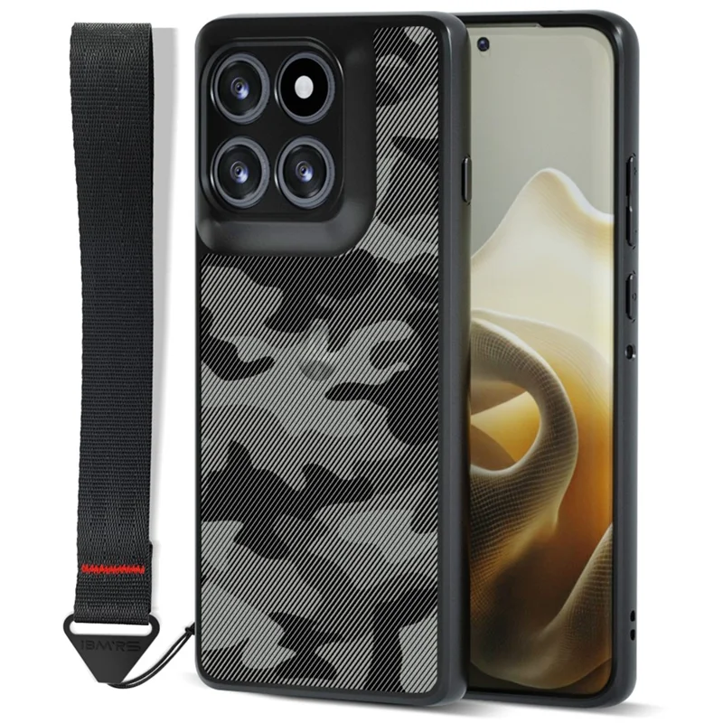 IBMRS na Motorola Edge 60 Pro 5G Pokrowiec na telefon miękka obudowa TPU + twarda obudowa PC z ręcznikiem (dokładne wycięcia) - Artystyczny kamuflaż