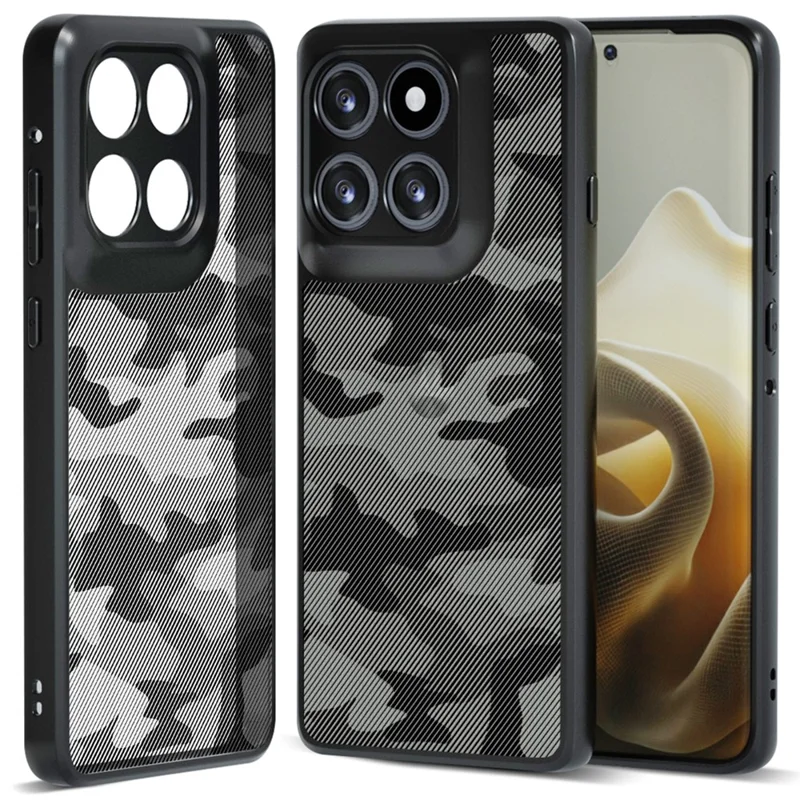 IBMRS na Motorola Edge 60 Pro 5G Pokrowiec na telefon miękka obudowa TPU + twarda obudowa PC z ręcznikiem (dokładne wycięcia) - Artystyczny kamuflaż
