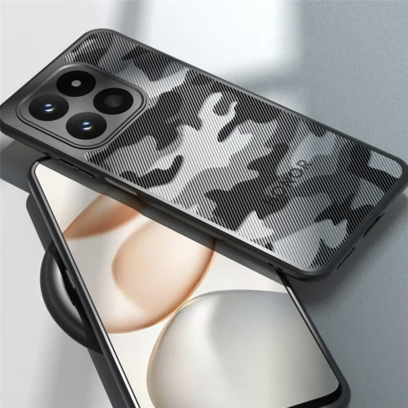 IBMRS Mobile Cover for Honor 400 Smart 5G  /  4G  /  X7d 4G Soft TPU + Hard PC Case with Wrist Strap (Precision Cutouts) - Artistic Camouflage