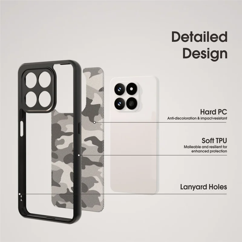 IBMRS Mobile Cover for Honor 400 Smart 5G  /  4G  /  X7d 4G Soft TPU + Hard PC Case with Wrist Strap (Precision Cutouts) - Artistic Camouflage