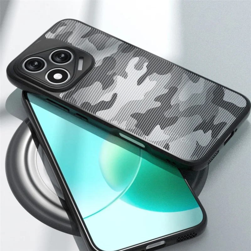 IBMRS voor Honor 400 Lite 5G Mobiele Hoes Zachte TPU + Harde PC Hoes met Polsband (Precieze Uitsparingen) - Artistieke Camouflage