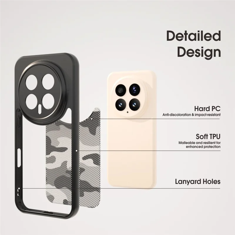 IBMRS per Honor Magic8 Pro 5G Cover per Telefono in TPU Morbido + Custodia in PC Rigido con Cinturino da Polso (Ritagli Precisi) - Camuffamento Artistico