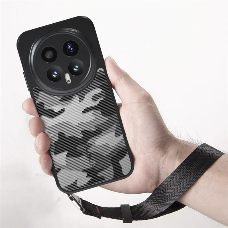 IBMRS para Honor Magic8 5G Funda Móvil Suave TPU + Funda Dura PC con Correa de Muñeca (Tallados de Precisión) - Camuflaje Artístico