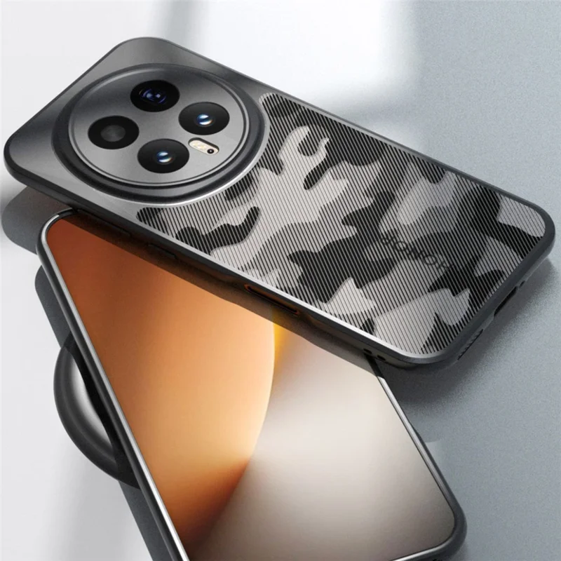 IBMRS para Honor Magic8 5G Funda Móvil Suave TPU + Funda Dura PC con Correa de Muñeca (Tallados de Precisión) - Camuflaje Artístico