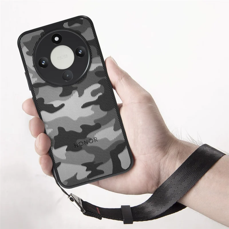 IBMRS Mobile Cover for Honor X9d 5G  /  X70 5G  /  Magic8 Lite 5G Soft TPU + Hard PC Case with Wrist Strap (Precision Cutouts) - Artistic Camouflage