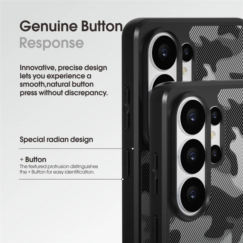 IBMRS pour Samsung Galaxy S26 Ultra Coque Mobile en TPU Souple + PC Rigide avec Sangle de Poignet (Découpes Précises) - Camouflage Artistique