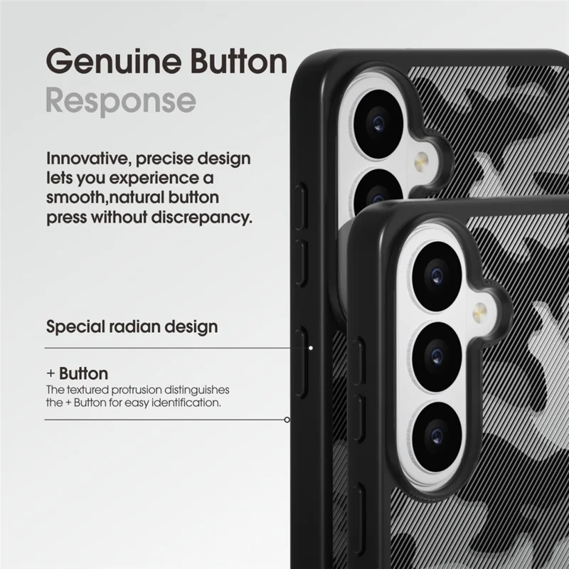IBMRS para Capa de Telemóvel Samsung Galaxy S26+ TPU Macio + Capa PC Rígido com Alça de Pulso (Cortes Precisos) - Camuflagem Artística